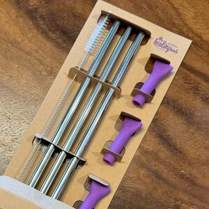 Doterra Healing Hands - Stainless Steel Straws with silicone mouth